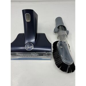 Hoover Vacuum Attachment Lot: Powered Stair Tool & Flexible Duster Brush Grey